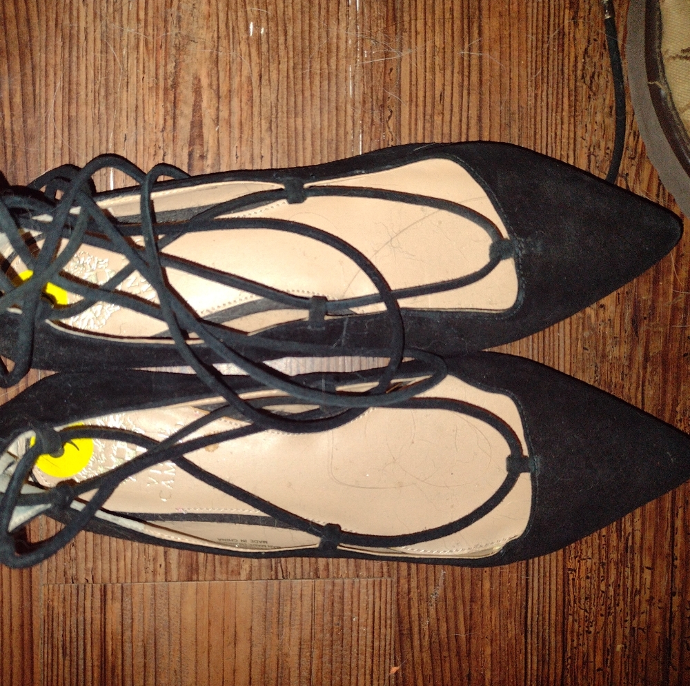Vince Camuto flats with lace up size 9
